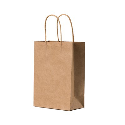 Bolsa de papel marrom com alças